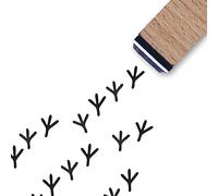 Bird Tracks Rubber Stamp, 3/5 Inch Small Mini Stamp for Scrapbooking Card Making Planner