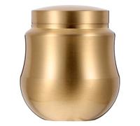 Bird Training Food Jar for Parrot and Bird Copper Golden | Handheld Feeder Cup, Interactive Educational Use, Mini Jar Storage, Easy Operation for Feeding Game
