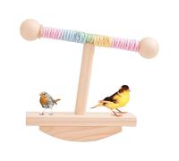 Bird Training Perch | Environmental Enrichment Toy For Parrots,Wooden Swing Base For Table, Bird Exercise Accessories Like Parrots, Macaws, Finches, Mines And Mines