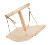 Bird Training Playgrounds for Natural Wooden Swing Stand Intelligence Enrichment for Mental Stimulation Balances Exercise Durability Wooden Pole Conures and Cockatiels