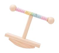 Bird Training Playgrounds for Natural Wooden Swing Stand Intelligence Enrichment for Mental Stimulation Balances Exercise Durability Wooden Pole Conures and Cockatiels