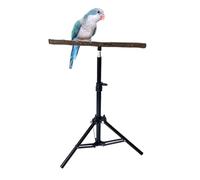 Bird Training Pole - Folding Support Frame, Height Adjustable Holder 15.74 - 29.52 inches, Feathered Exercise Station, Stable Stand for Aviary Companion, Balcony, Lawn, Recreation
