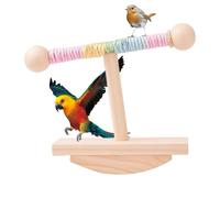 Bird Training Stand | Bird Grinding Claw Toy | Wooden Tabletop Rocking Stand, Pet Exercise Supplies For Conure Macaw Finch Mynah Budgerigar