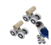 Bird Training Toy, Roller Skates, Bird Toy for Budgies, Pair of Adjustable Intelligence Trainer, Interactive Training Fun for Small and Medium Bird Species