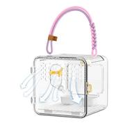 Bird Transport Box, Breathable Portable Parrot Cage, Small Animal Transport Box for Budgies, Canaries, Cockatiels, Lovebirds, Hamsters, Flying Squirrels