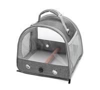 Bird Travel Backpack Cage - Modern Bird Transport Bag - Breathable Zippered Travel Carrier | Portable Transparent PVC Window Parrots Travel Backpack, Bird Carrier with Standing Perch for Hospital