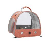 Bird Travel Backpack - Transparent Ventilated Small Animal Carrier, Ideal for Parrots, Hamsters and Rabbits | Lightweight and Portable Bag with Shoulder Straps and Breathable Mesh for Travel