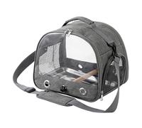 Bird Travel Cage, Bird Carrier,Transparent Bird Travel Carrier Including standing stick and steel plate,Foldable and breathable kleintier transportbox for Small Pets