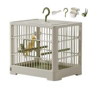 Bird Travel Cage - Bird Container, Parrot Carrier | Portable Cage with Tray, Bass, Cups, Hooks for Parakeet Parrots, Lovebirds, Quaker, Travel Us, Outdoor Outdoor Indoor Lightweight