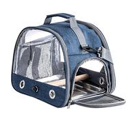 Bird Travel Cage Heavy Duty Shoulder Carry Bag, Parrot Travel Backpack | COMPACT TRASparent Animal Carrier with Parrot Air Holes, Lightweight Cage for Travel to the