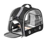 Bird Travel Cage Heavy Duty Shoulder Carry Bag, Parrot Travel Backpack | COMPACT TRASparent Animal Carrier with Parrot Air Holes, Lightweight Cage for Travel to the
