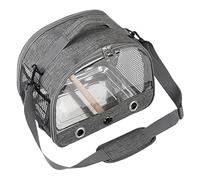 Bird Travel Cage - Oxford PVC Backpack Carrier, Transparent Air Circulation, Safe Perch System, Portable Transport Enclosure for Small Birds, Vet Visits, Outdoor Walks, City Trips