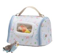 Bird Travel Carrier - Portable Soft-Sided Cage With Window & Warm Bag | Insulated Cotton Velvet For Parrots Parakeets | Small Hiking Trips, Vet Visits, Cockatiel Conure