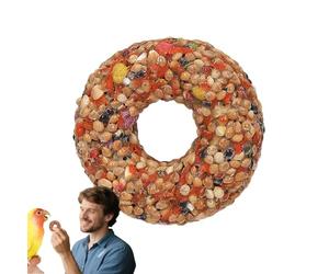 Bird Treats - Bird Toy for Parakeets | Miger Teething Ring, Grain Accessories, Accessories for Training and Enrichment, Foraging, Lovebirds Solution: With a Focus on Medium Hard Forages