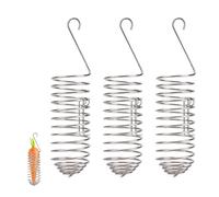 Bird Treats Holder, Stainless Steel Parrot Food Holder Hanging Basket Cage Accessories Bird Foraging Chew Toy Corn Cob Fruit Vegetable Millet Feeder for Macaw Cockatoo Parakeet Canary