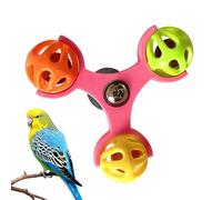 Bird Turnstiles Toys Sparrow Shape 360° Rotating Enrichment Fun Ball Rotary Bell Ball for Birds for Aras Parakeet Lovebird Conure