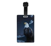 Bird Under the Stars Print Luggage Tags for Suitcases, Personalized Travel Accessories with PVC Tags for Luggage