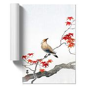 Bird Upon a Maple Tree by Ohara Koson | Unframed Wall Art Print | Ready to Frame Poster | Modern Home Decor Picture | Artwork for Living Room, Bedroom, Kitchen or Office | A4 (21x29.7 cm)