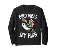 Bird Vibes Sky High Colorful Flying Bird Nature Long Sleeve T-Shirt
