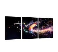 Bird Wall Art Dream Canvas Wall Art Wooden Framed, Set of 3 Modern Artwork Painting on Canvas Print Pictures Posters for Living Hallway Stairs Bedroom Bathroom Room Decor Ready To Hang 20x30cm U1-764