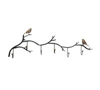 Bird Wall Hooks on Branch - Elegant Wall Coat Rack with Birds on Branch | Decorative Wall Hooks for Towels, Hats, Keys, Entryway, Rustic, Nature-Inspired Metal Wall Accessories