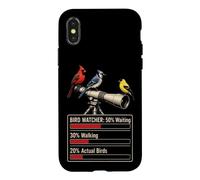 Bird Watcher 50% Waiting 30% Walking 20% Actual Birds Case for iPhone X/XS