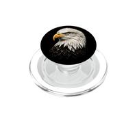 Bird Watching Bald Eagle Raptor Portrait Gift PopSockets PopGrip for MagSafe