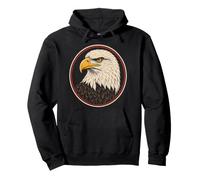 Bird Watching Bald Eagle Raptor Portrait Gift Pullover Hoodie