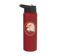 Bird Watching Bald Eagle Raptor Portrait Gift Stainless Steel Insulated Water Bottle