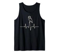 Bird Watching Barn Owl Heartbeat Line Art Tank Top