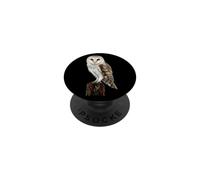 Bird Watching Barn Owl Portrait Gift PopSockets Adhesive PopGrip