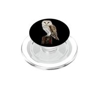 Bird Watching Barn Owl Portrait Gift PopSockets PopGrip for MagSafe