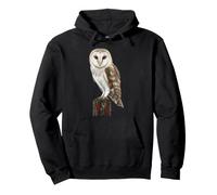 Bird Watching Barn Owl Portrait Gift Pullover Hoodie