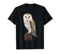 Bird Watching Barn Owl Portrait Gift T-Shirt