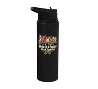 Bird Watching Birds of A Feather Flock Together Gift Stainless Steel Insulated Water Bottle