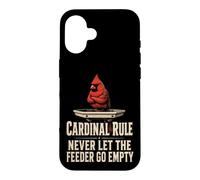 Bird Watching Cardinal Rule Never Let The Feeder Go Empty Case for iPhone 16
