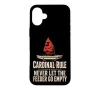 Bird Watching Cardinal Rule Never Let The Feeder Go Empty Case for iPhone 16 Plus