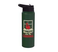 Bird Watching Christmas Nice List? Ask The Cardinal Stainless Steel Insulated Water Bottle