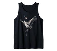 Bird Watching Crane Courtship Dance Line Art Tank Top