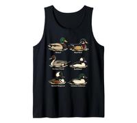 Bird Watching Ducks Waterfowl Field Guide Chart Tank Top