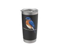 Bird Watching Eastern Bluebird Fence Stainless Steel Insulated Tumbler