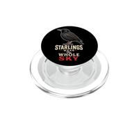 Bird Watching European Starling Whole Sky Design PopSockets PopGrip for MagSafe