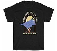 Bird Watching Goes Both Ways The Bourgeo Birds aren't Real T-Shirt Black(Medium)