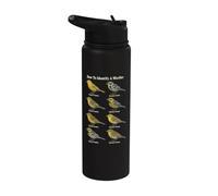 Bird Watching How to Identify A Warbler Field Guide Stainless Steel Insulated Water Bottle