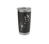Bird Watching Hummingbird Dandelion Pattern Stainless Steel Insulated Tumbler