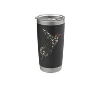 Bird Watching Hummingbird Dandelion Pattern Stainless Steel Insulated Tumbler