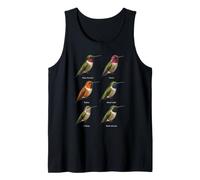 Bird Watching Hummingbirds Species Field Guide Chart Tank Top