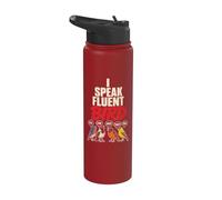 Bird Watching I Speak Fluent Bird Caw Hoot Tweet Trill Gift Stainless Steel Insulated Water Bottle