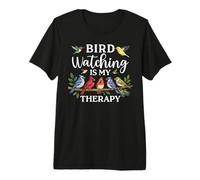 Bird Watching is My Therapy Bird Lover Birding Ornithologist Premium T-Shirt