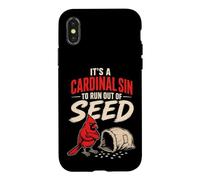 Bird Watching It's A Cardinal Sin To Run Out Of Seed Case for iPhone X/XS